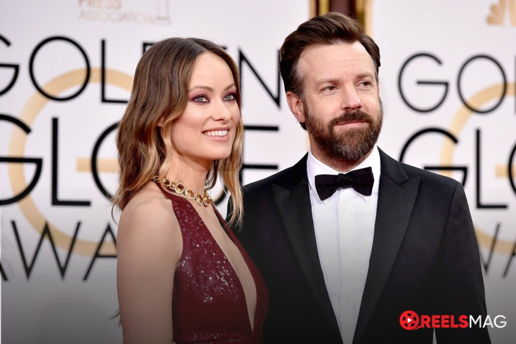 Olivia Wilde with Jason Sudeikis at a premiere